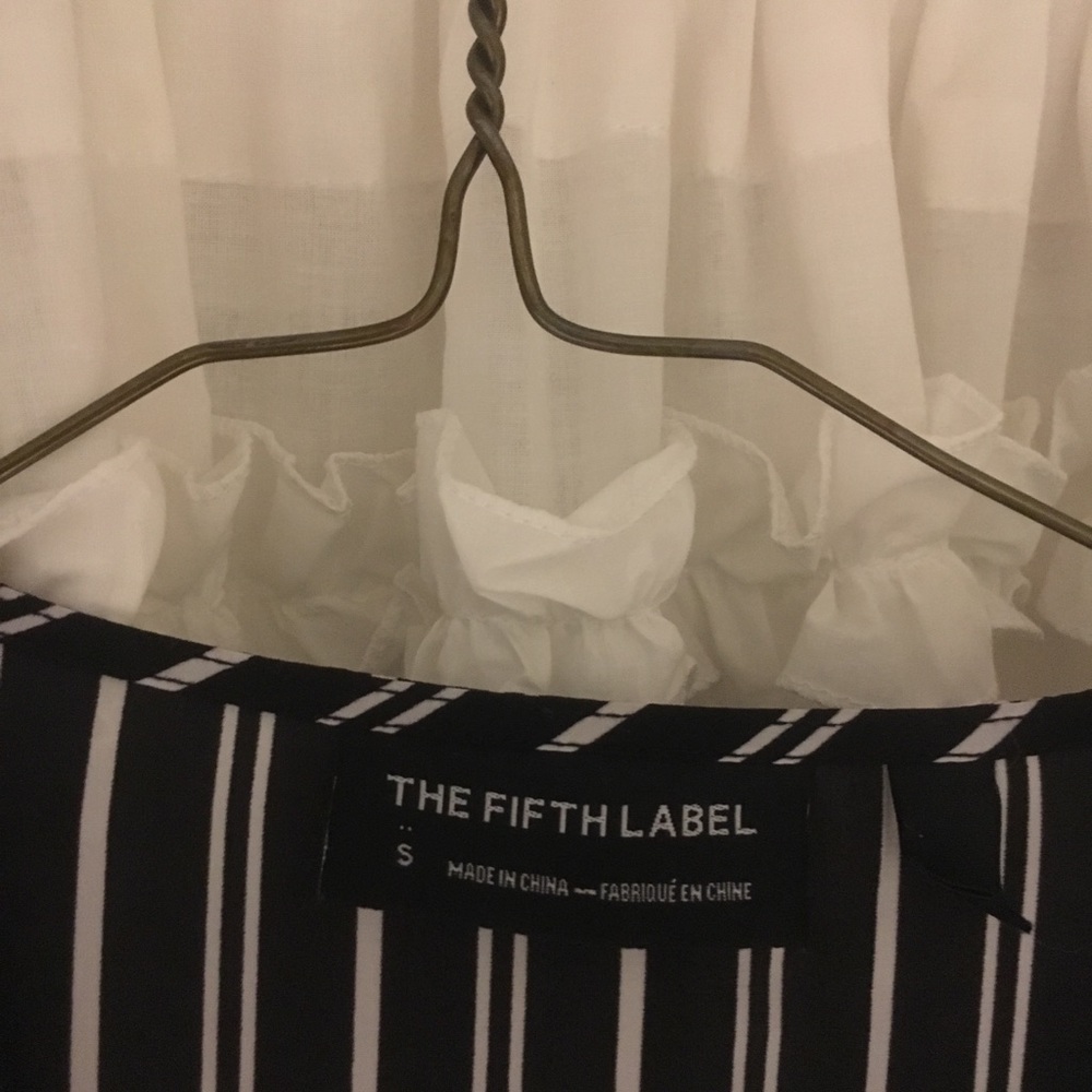 Nordstrom Black and White Stripe Wrap Dress - Picture 5 of 6